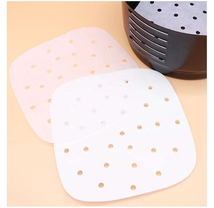  Air Fryer Steamer Liners Perforated Wood Pulp Papers